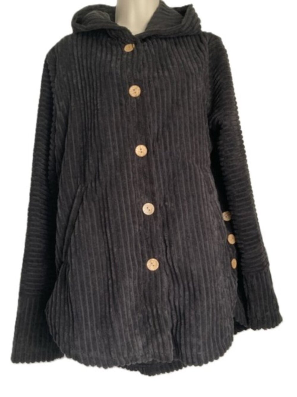 CELLABIE Thick Cozy Black Chenille Textured Shacket Jacket Womens Plus Size 2XL